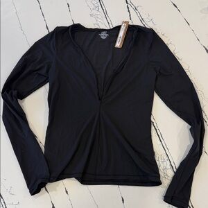 Skims Women's Fits Everybody Plunge Top In Medium Onyx